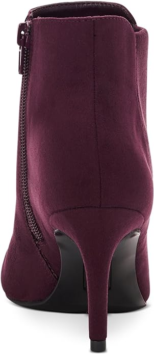 Alfani Women's Jacklynne Pointed-Toe Zipper Booties  Color Dark Berry Micro Size 9.5M