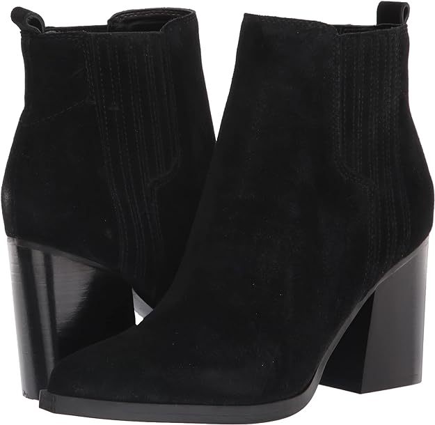 Marc Fisher Women's Matter Block Heel Ankle Boots  Color Black Suede Size 5.5M