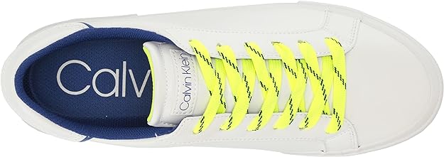 Calvin Klein Men's Reon Casual Sneaker  Color White Size 10.5M