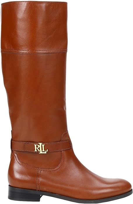 Lauren Ralph Lauren  Womens Berdie Leather Riding Boots  Color Tan Leather Size 7B/M