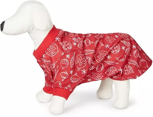 Family Pajamas Dog Ornament-Print Pet Pajamas  Color Ornaments Size L