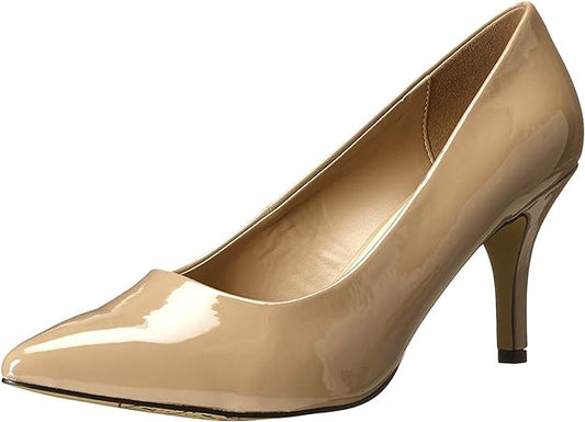 Bella Vita Women's Define II Dress Pumps  Color Nude Patent Size 9.5W