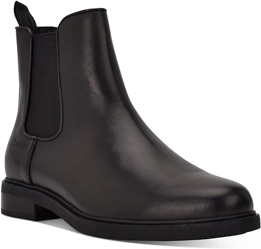 Calvin Klein Men's Fenwick Pull On Chelsea Boot  Color Black Size 10.5M