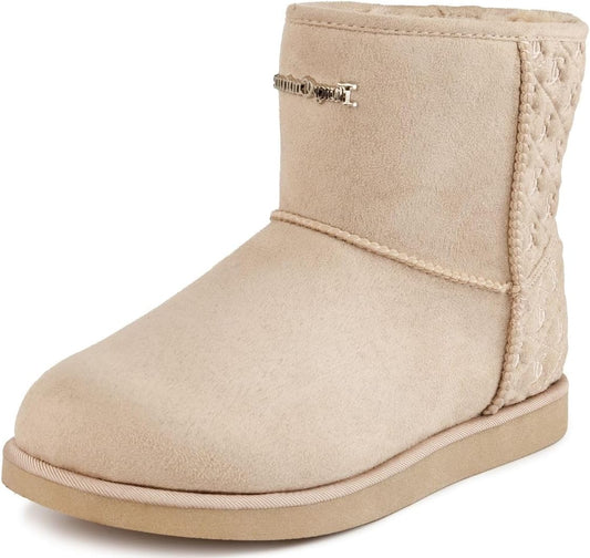 Juicy Couture Women's Kave Ankle Warm Winter Booties  Color Beige Size 6M