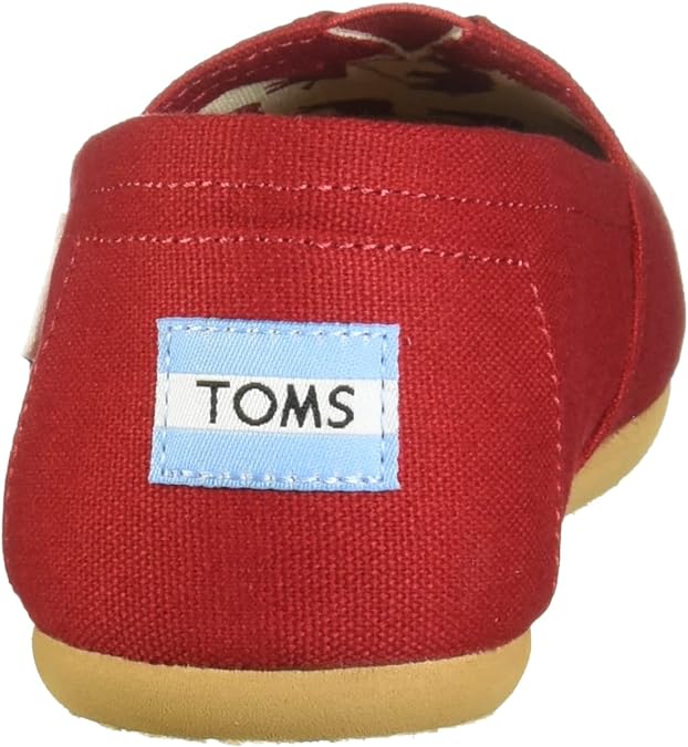 TOMS Women's Classic Canvas Slip-On Shoe  Color Red Size 6M