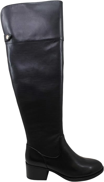 INC International Concepts Karmenn Leather Tall Over-The-Knee Boots  Color Black Size 6.5M