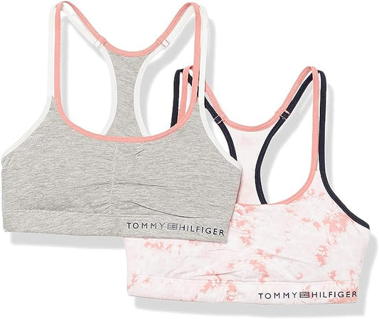 Tommy Hilfiger Girls Crop Sports Bra, 2-pack  Color Assorted Size S (6/7)