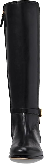 Lauren Ralph Lauren Women's Blayke Buckled Riding Boots  Color Black Size 6M