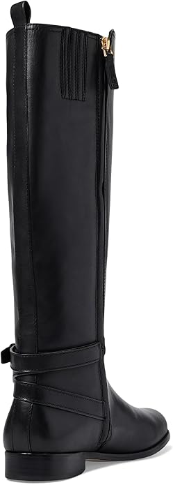 Lauren Ralph Lauren Women's Blayke Buckled Riding Boots  Color Black Size 6M