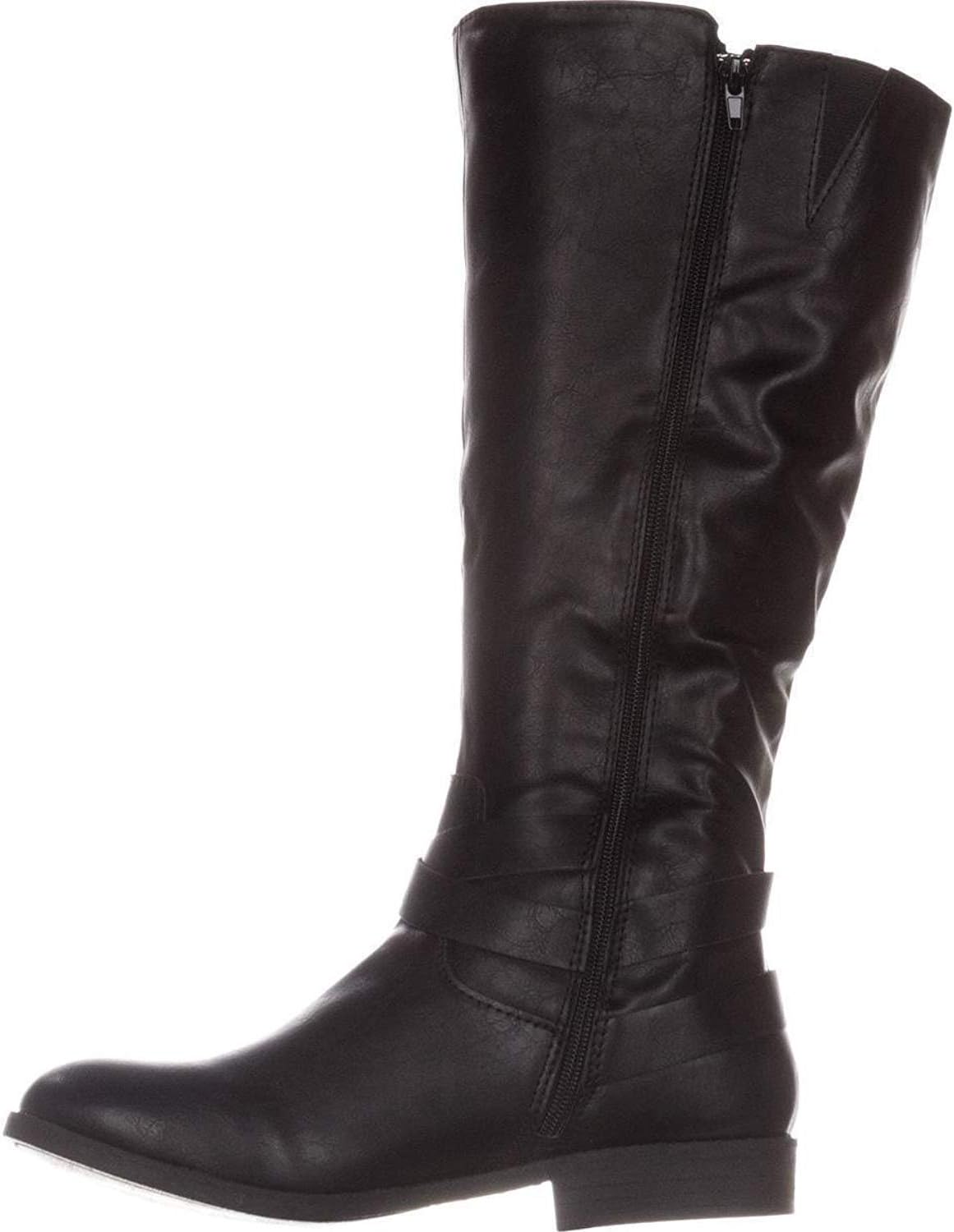 Style & Co Women's Madixe Wide-Calf Riding Boots  Color Black Size 7M