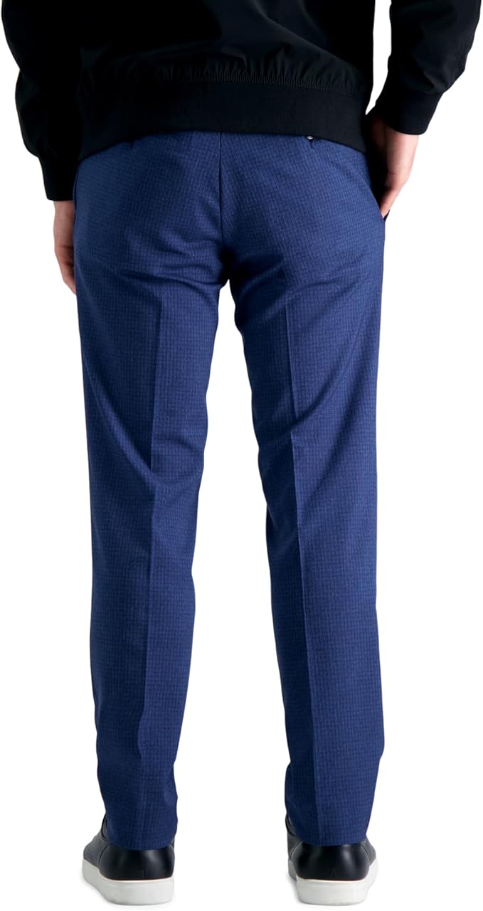 Kenneth Cole Reaction Men's Slim-Fit Stretch Check Dress Pants  Color Blue Grid W32xL29