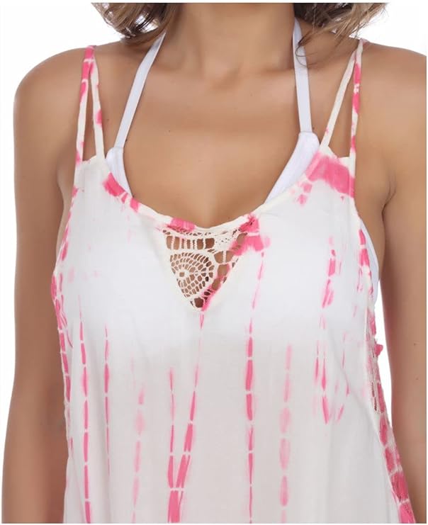 Raviya Women's Tie-Dyed Dress Swimsuit Cover-Up  Color Pink Size S