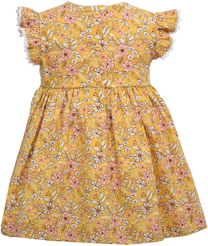 Bonnie Jean Girls Smocked Dress  Color Yellow Size 3-6M