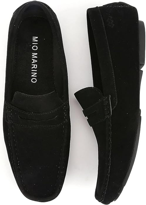 Mio Marino Men's Suede Loafers  Color Black Size 9