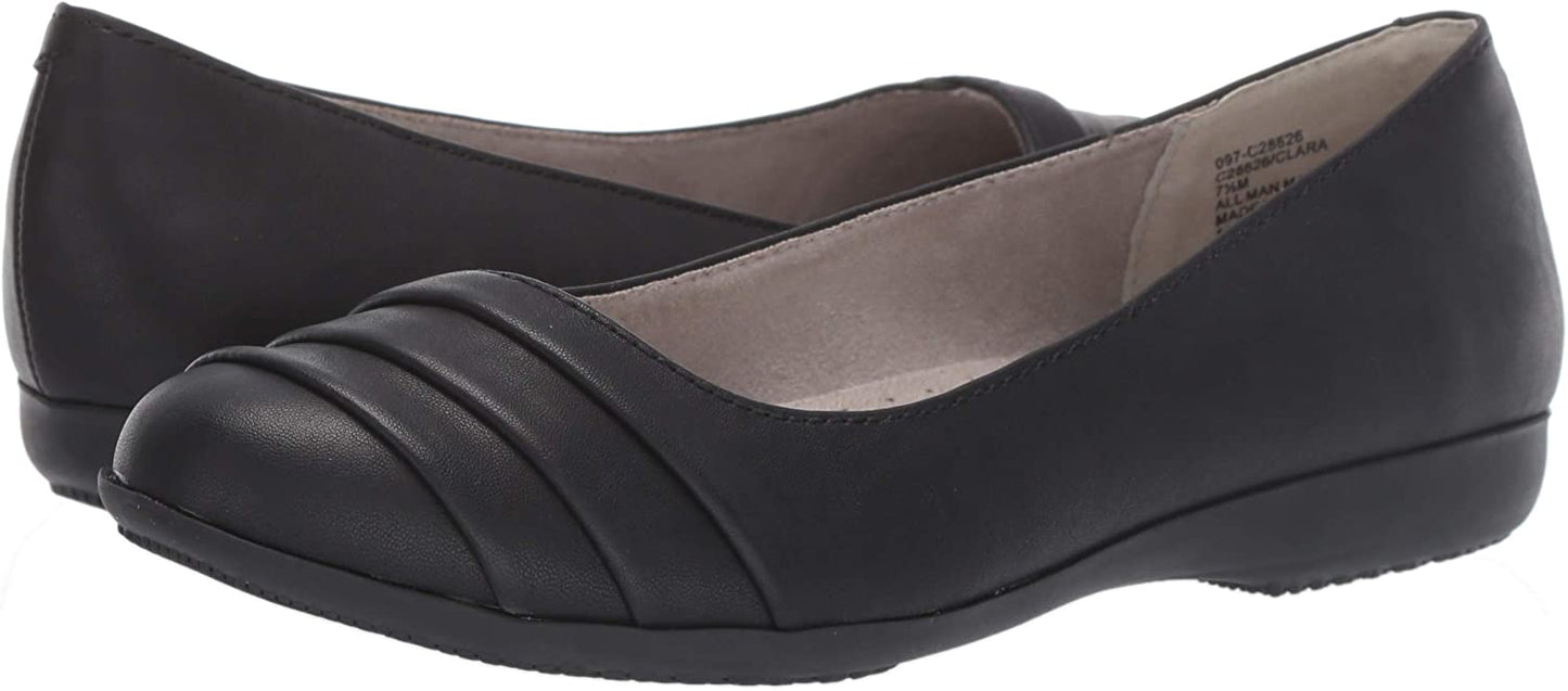 CLIFFS BY WHITE MOUNTAIN Women's Clara Flat Shoes  Color Black/Burnished/Smooth Size 11M