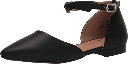 Journee Collection Women's Vielo Ballet Almond Toe Buckle Flats  Color Black Size 11M