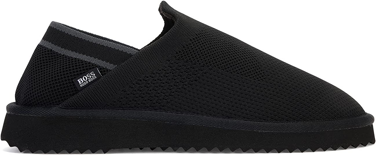 Hugo Boss Mens Homium Knit Slipper  Color Black Size 9M