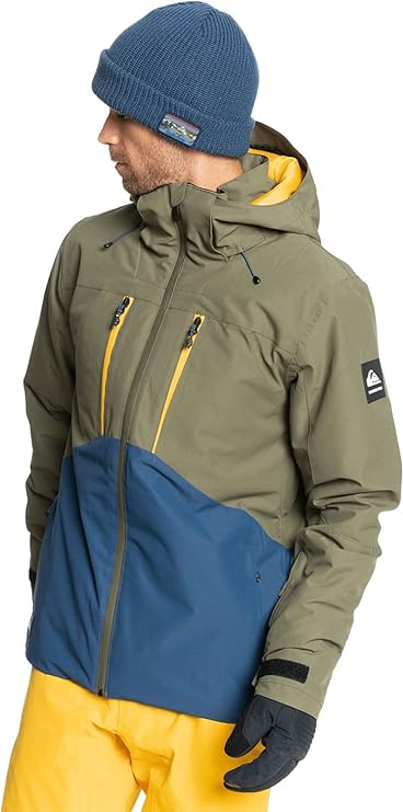 Quiksilver Men's Mission Plus Snow Jacket  Color Saddle Size M