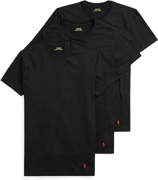 Polo Ralph Lauren Men's Big Tall Crewneck T-Shirts - 3-Pk  Color Black Size 1XT