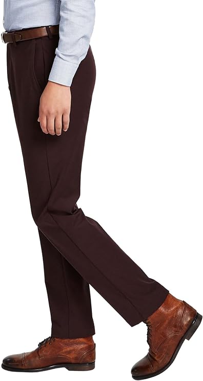 Lauren Ralph Lauren Men's Performance Classic Fit Stretch Dress Pants  Color Blackberry Wine W36xL30