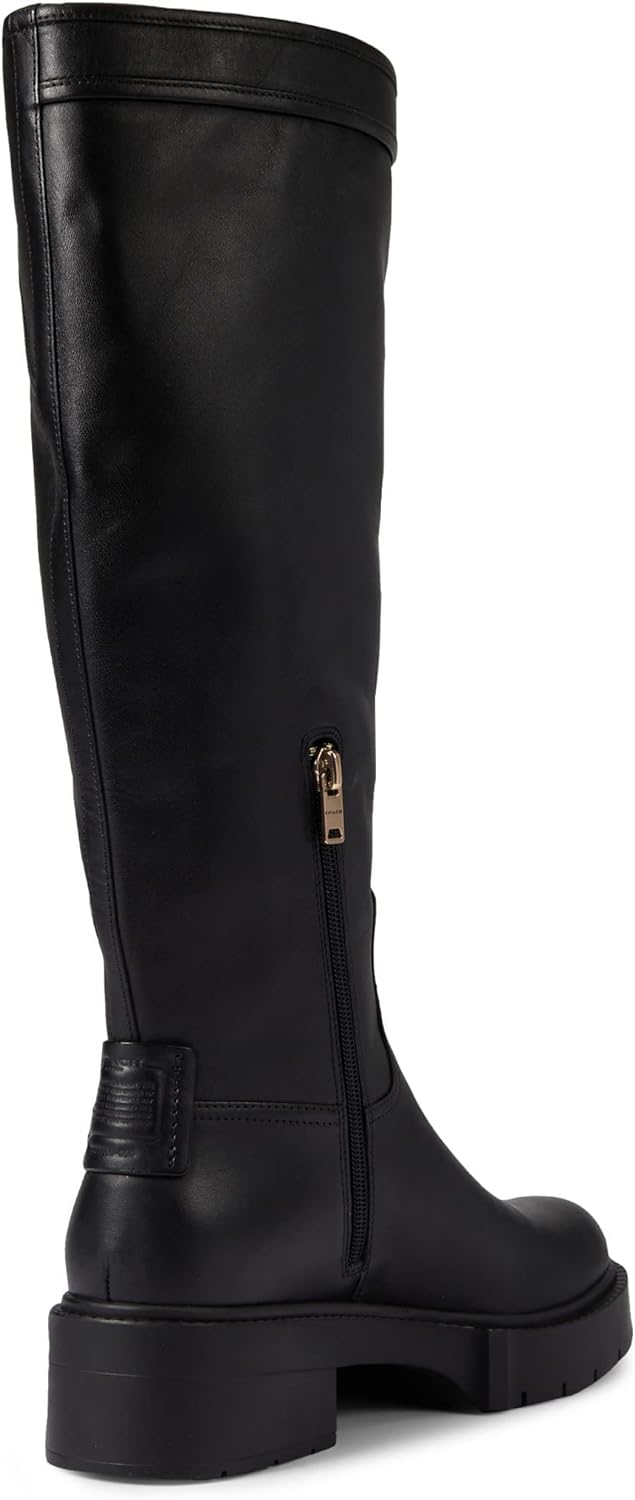 COACH Women's Lilli Buckled-Strap Riding Boots  Color Black Size 6.5M