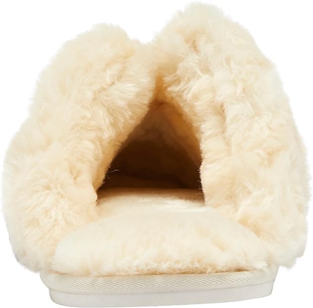 Lamo Women's Caroline Knit Scuff Slipper  Color Ivory Size 9