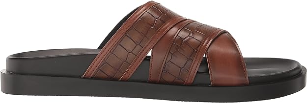 Stacy Adams Men's Mondo Cross Strap Slide Sandals  Color Cognac Size 8M