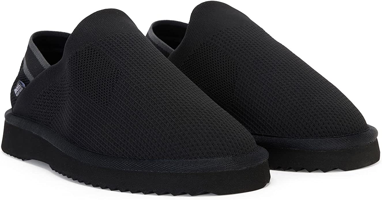 Hugo Boss Mens Homium Knit Slipper  Color Black Size 9M