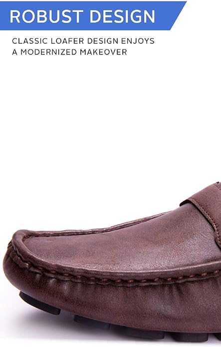 Gallery Seven Men’s Shaded Smart Penny Loafer  Color Saddle Brown Size 10