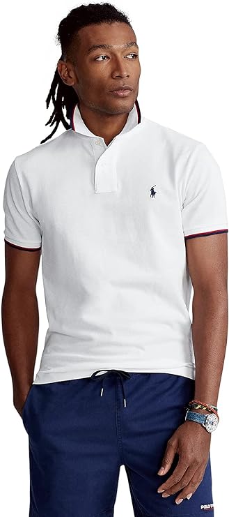 Polo Ralph Lauren Men's Classic-Fit Mesh Polo Shirt  Color White Size XL