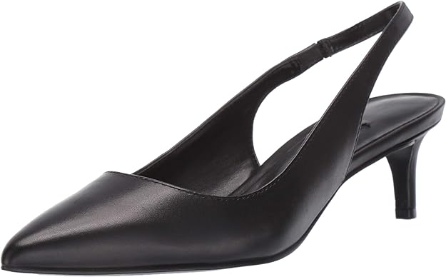 Nine West Women's Feliks Slingback Pump  Color Black Leather Size 10.5M