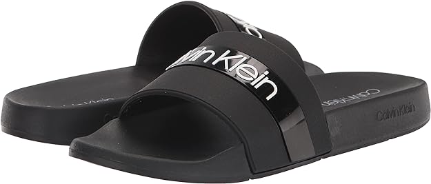 Calvin Klein Men's Alongi Slip-On Sandals  Color Black Size 12