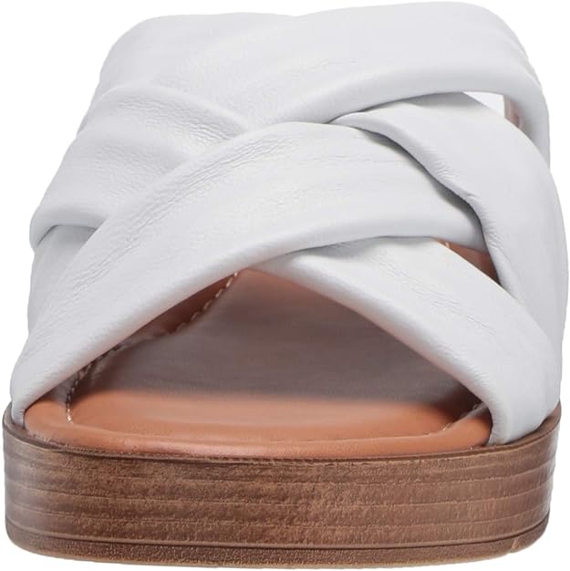 Bella Vita Women's Tor-Italy Wedge Sandal  Color White Leather Size 8W