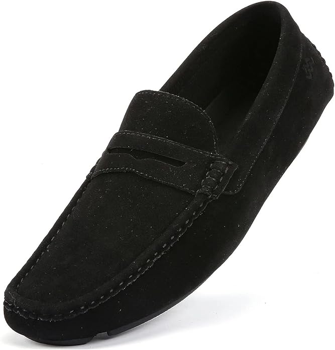 Mio Marino Men's Suede Loafers  Color Black Size 9