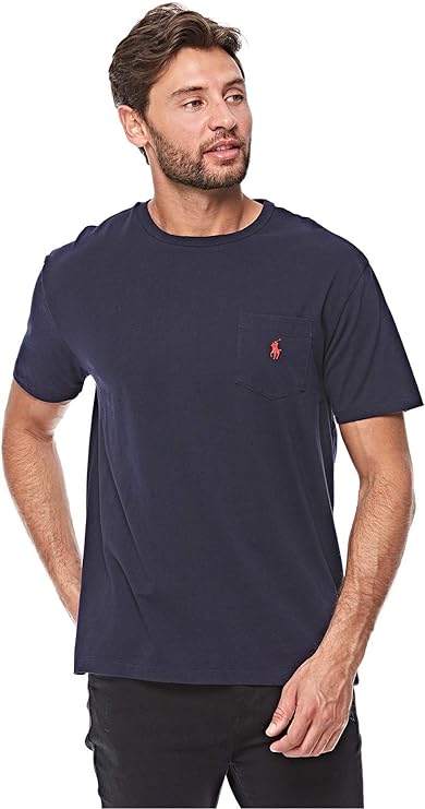 Polo Ralph Lauren Men's Classic Fit Pocket T-Shirt  Color Ink Blue Size M