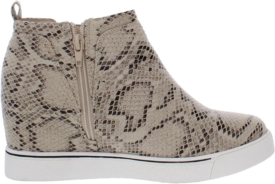 Sugar Women's Wedge High Top Sneakers  Color Snake Material Size 8.5M