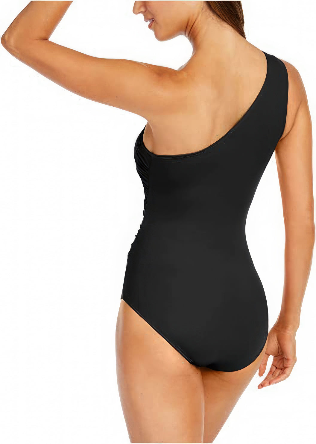 Michael Kors Embellished One-Shoulder One-Piece Swimsuit  Color Black Size 4