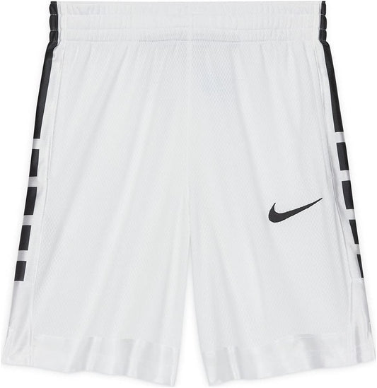 Nike Big Boys Dri-Fit Elite Stripe Shorts  Color White/Black Size M