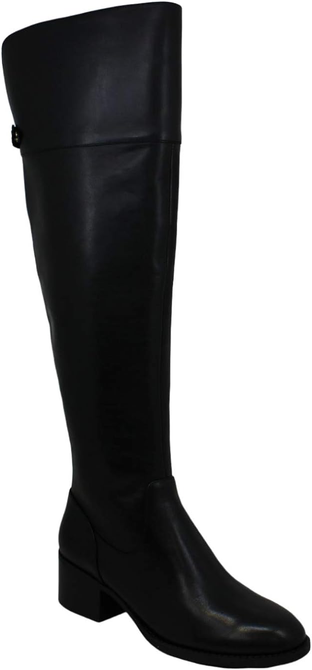 INC International Concepts Karmenn Leather Tall Over-The-Knee Boots  Color Black Size 6.5M