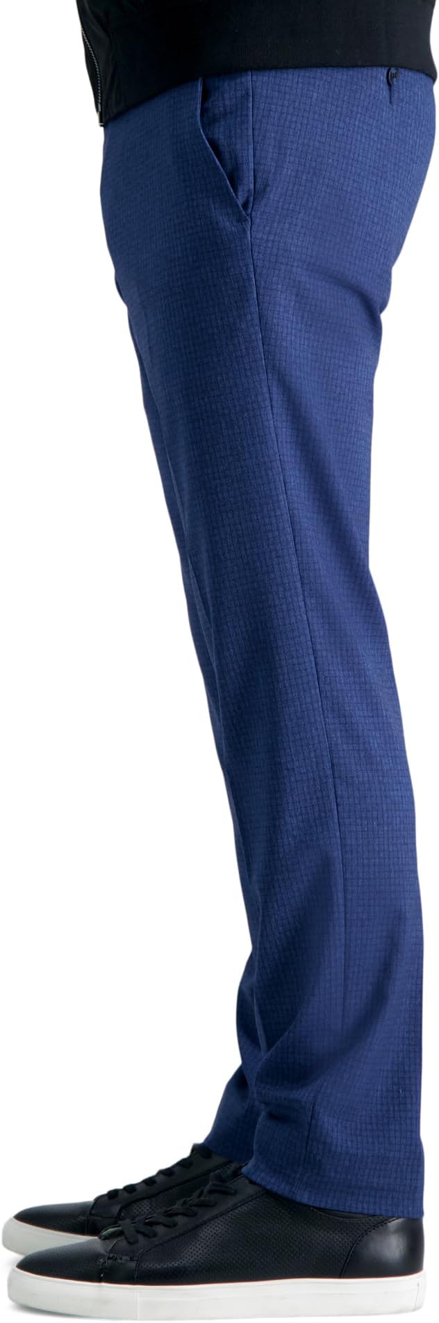 Kenneth Cole Reaction Men's Slim-Fit Stretch Check Dress Pants  Color Blue Grid W32xL29