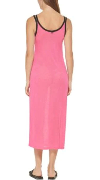 DKNY Double-Strap Dress Cover-Up  Color Neon Pink Size M