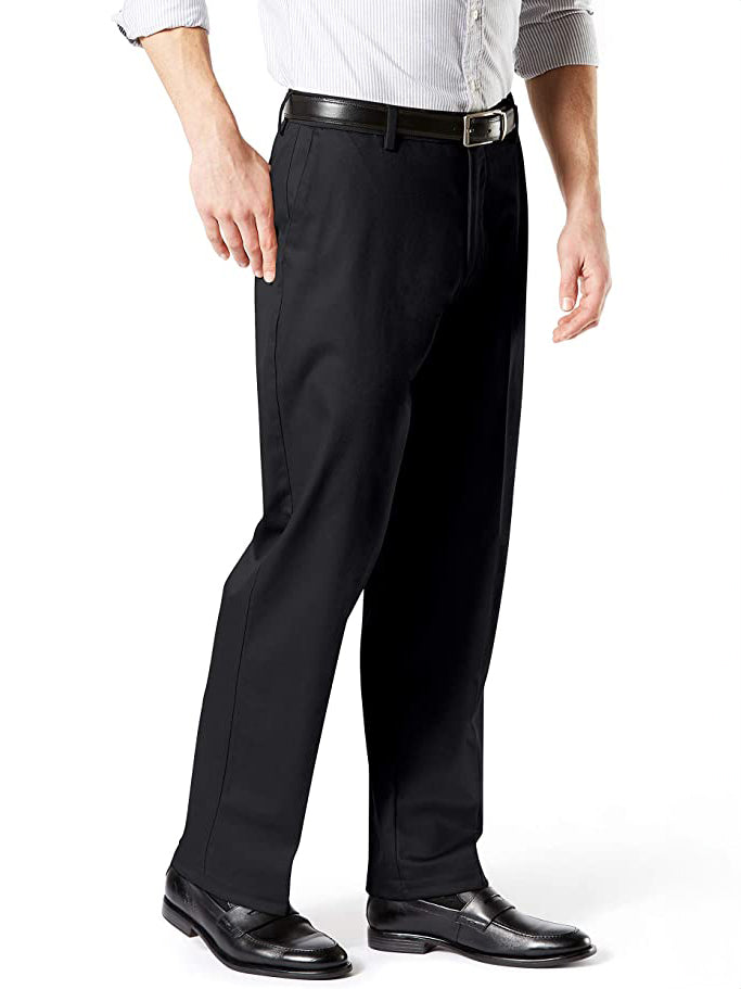 Dockers Men's Classic Fit Signature Khaki Lux Cotton Stretch Pants  Color Black W40xL30