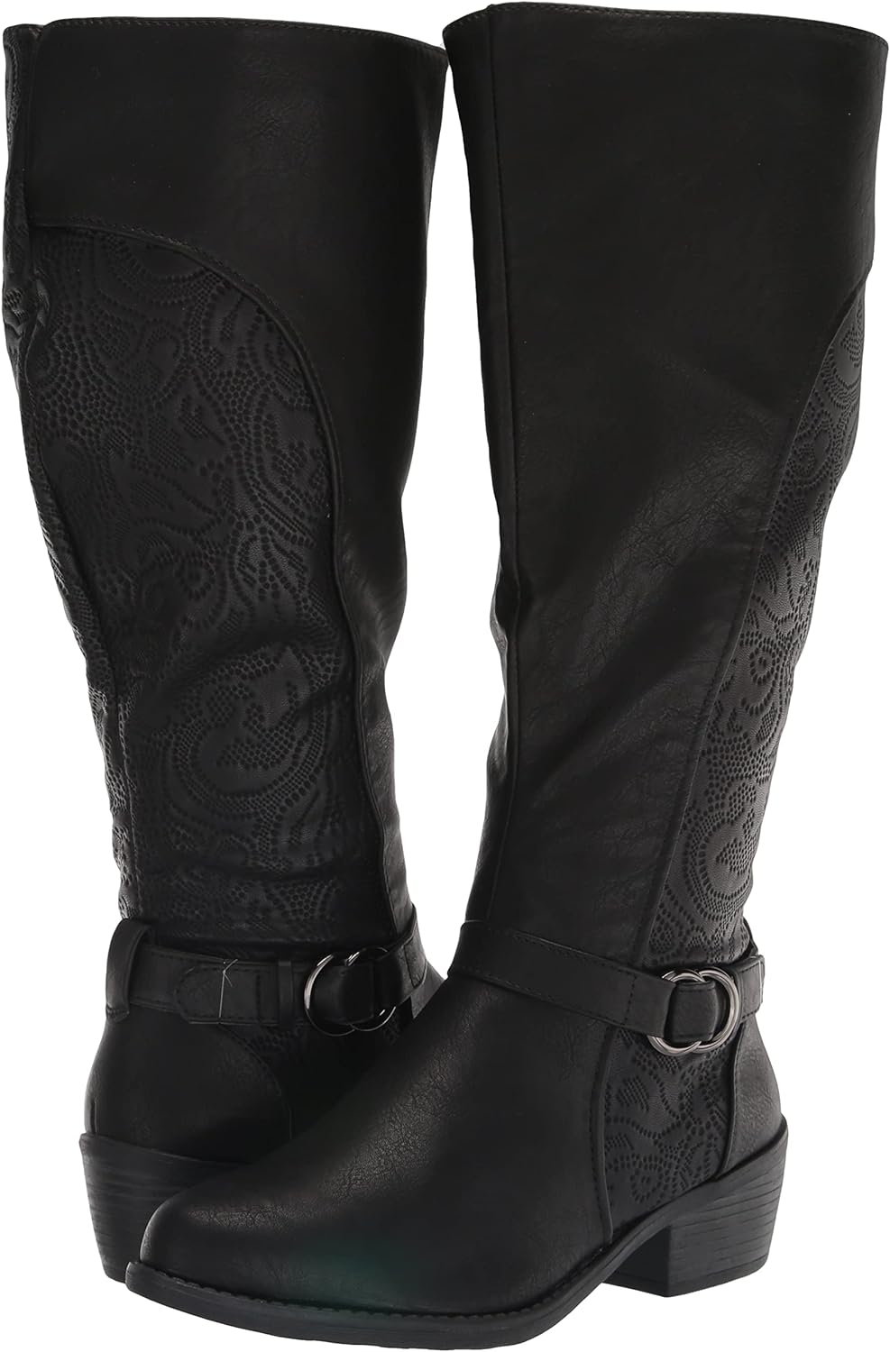 Easy Street Women's Luella Plus Wide Calf Tall Boots Color Black Size 10M