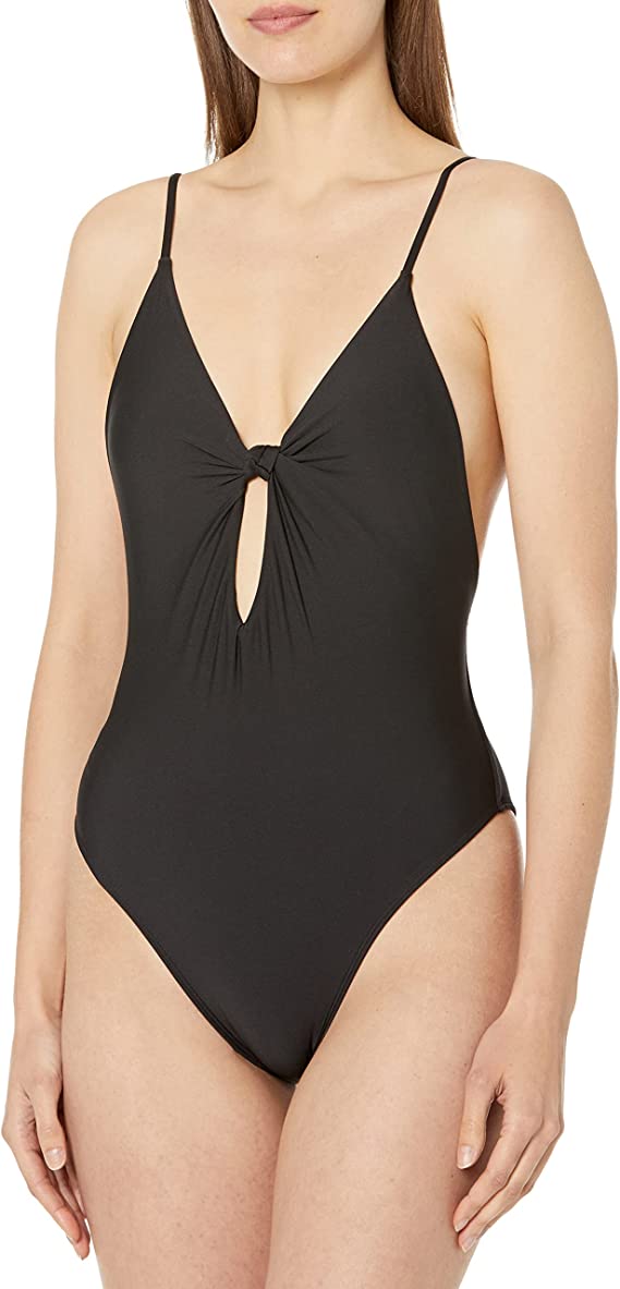 Volcom Juniors Simply Seamless One Piece Swimsuit  Colot Black Size XL