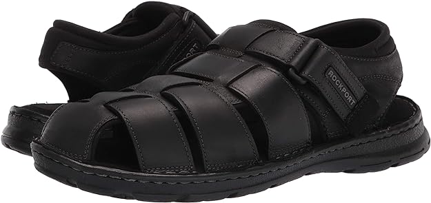 Rockport Men's Darwyn Fishermen Sandals  Color Black II Size 7.5W