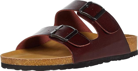 Madden Men Men's Tafted Flat Sandals  Color Cognac Size 12M