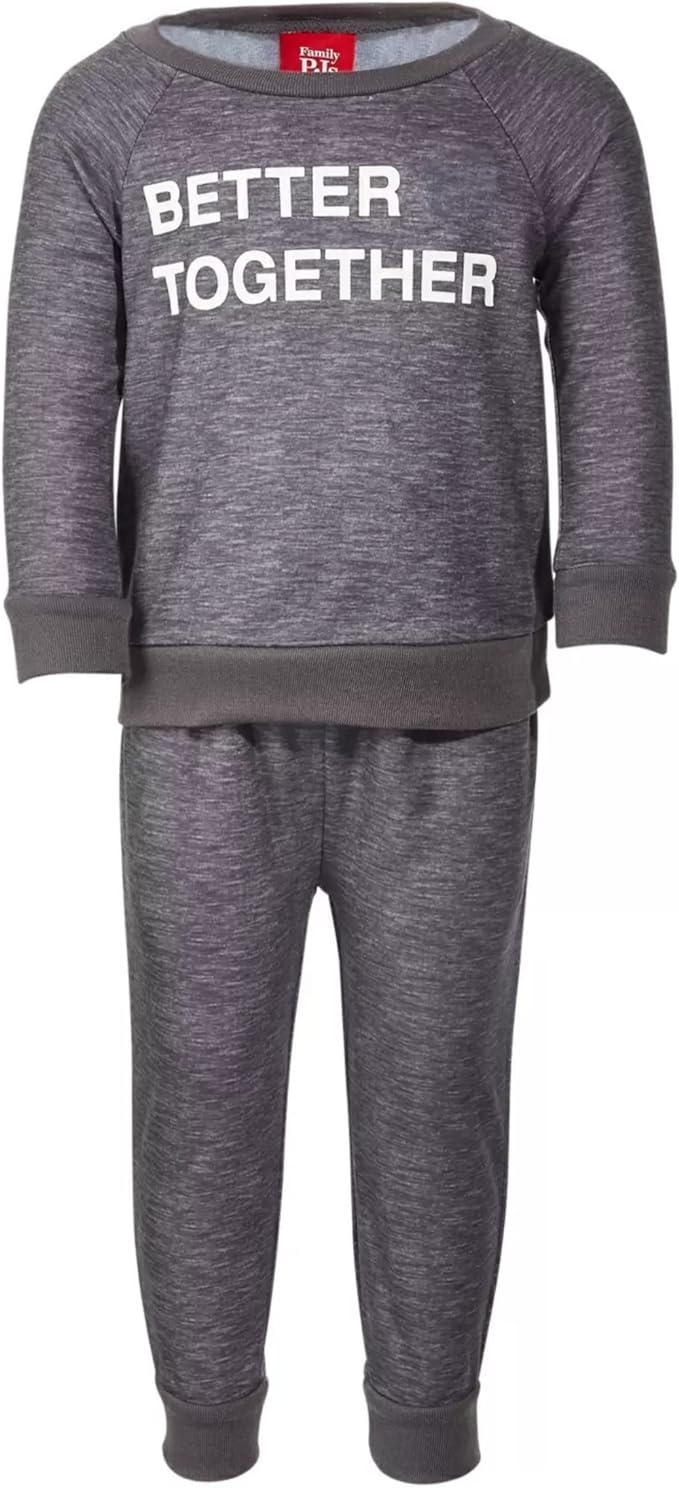 Family Pajamas Toddler Kids 2-Pc Pajama Set  Color Charcoal Heather Size 4-5