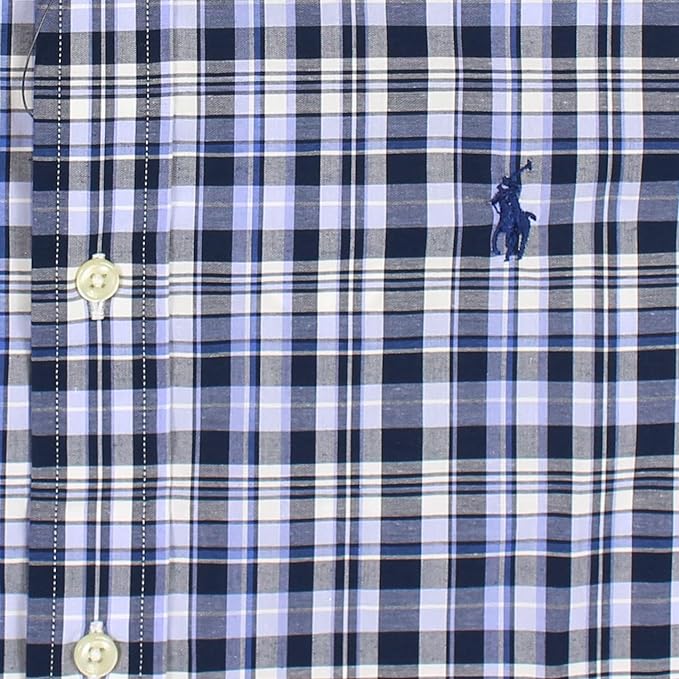 Polo Ralph Lauren Men's Classic-Fit Stretch Button Down Collar Shirt  Color Navy Multi Size M