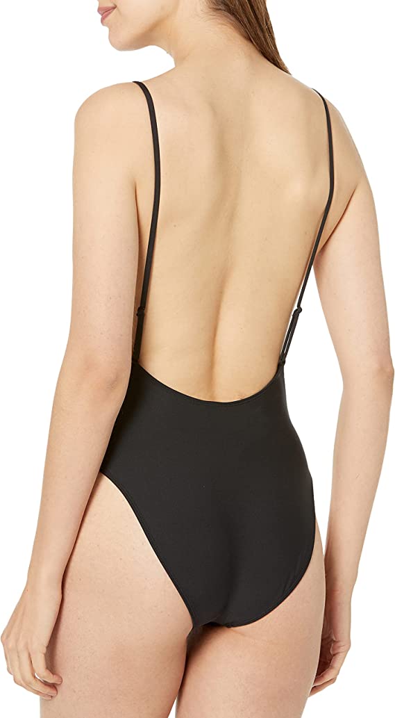 Volcom Juniors Simply Seamless One Piece Swimsuit  Colot Black Size XL