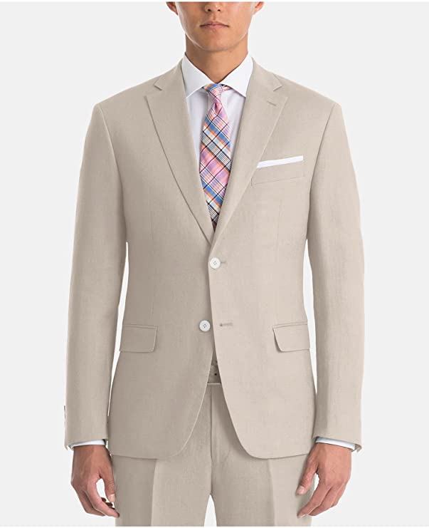 LAUREN RALPH LAUREN Men's Single Breasted Ultraflex Blazer  Color Beige Size 41 Regular